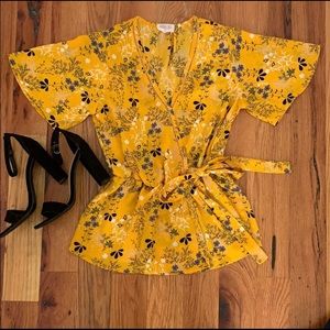 Sienna Sky Floral Wrap Blouse